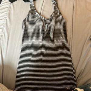 Hollister: Navy w/ white stripes, tank top, L.